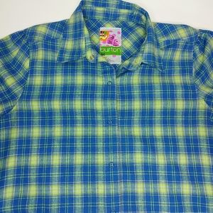 Burton Dryride WB Blitz Blue & Green Flannel